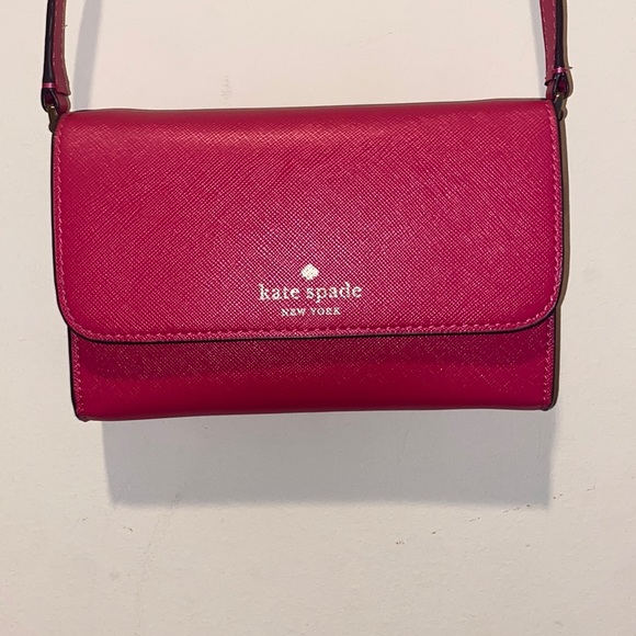 kate spade Handbags - Kate Spade Womens Crossbody Bag Pink Ruby Small Flap Shoulder Bag